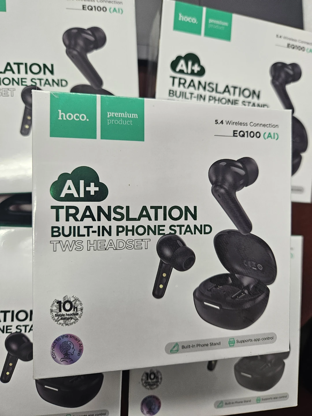 Hoco EQ100 (AI) TWS Headset with Built-in Phone Stand