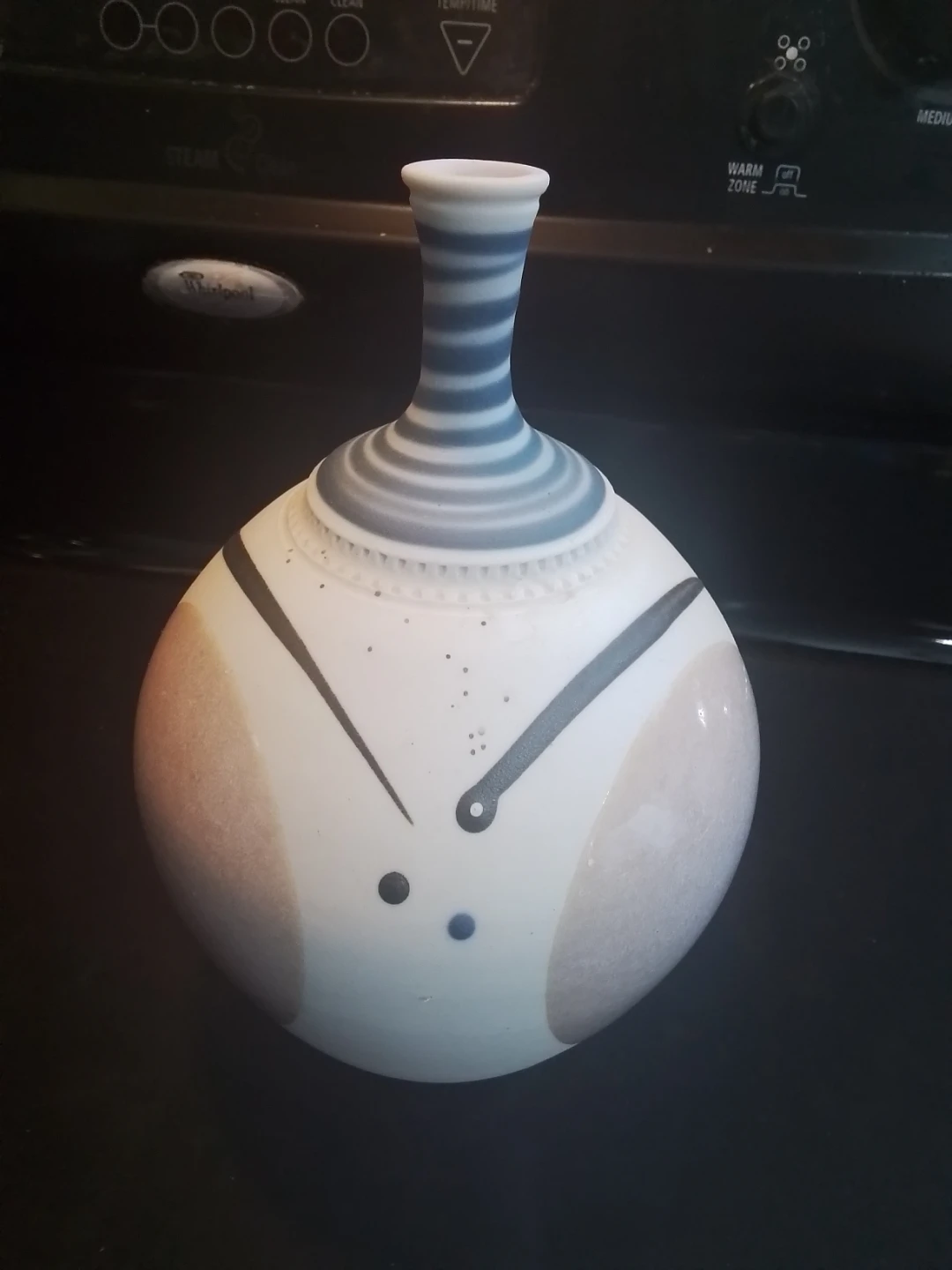 Post Modern Gordon and Jane Martz Art Pottery Vase Signed 5x8"