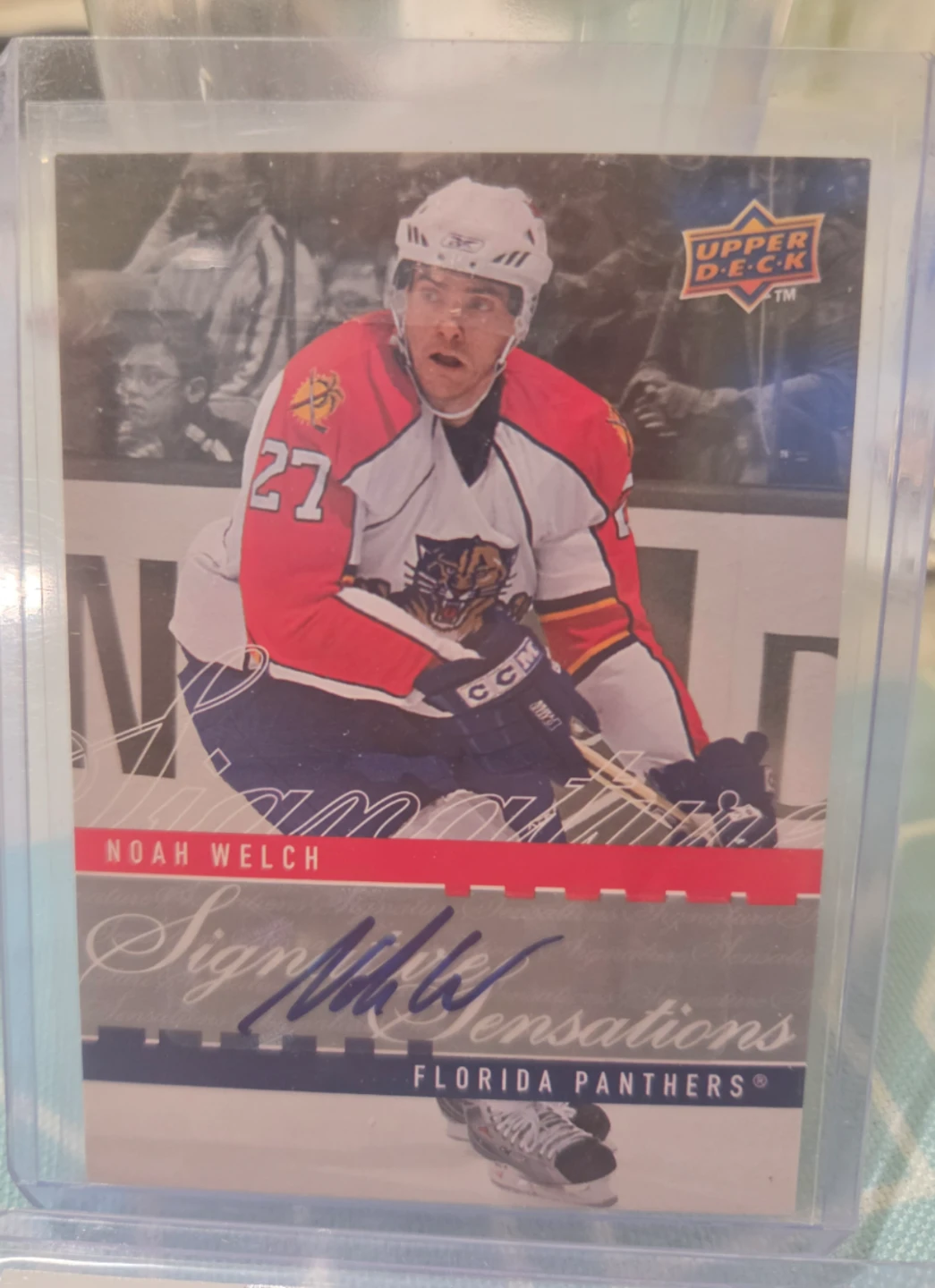 Noah Welch Autographed Florida Panthers Hockey Card Upper Deck