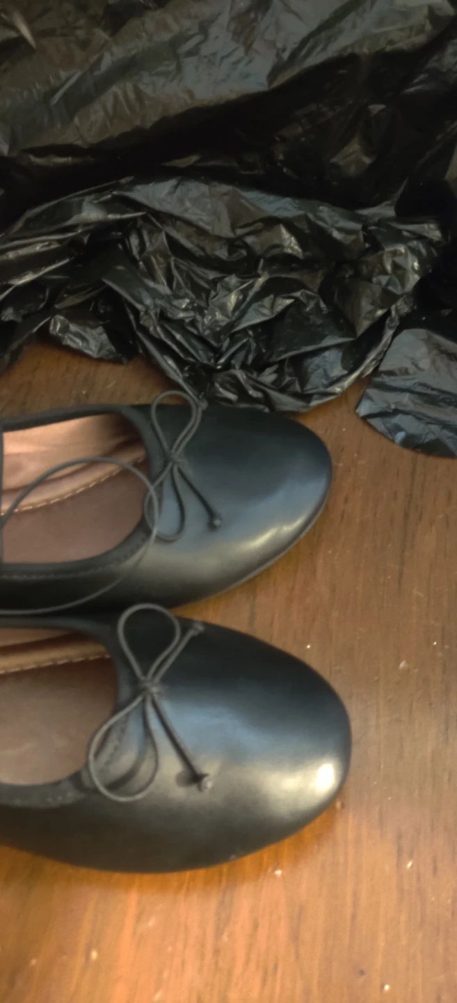ZARA Black Ballet Flats Size 3 youth - photo 5
