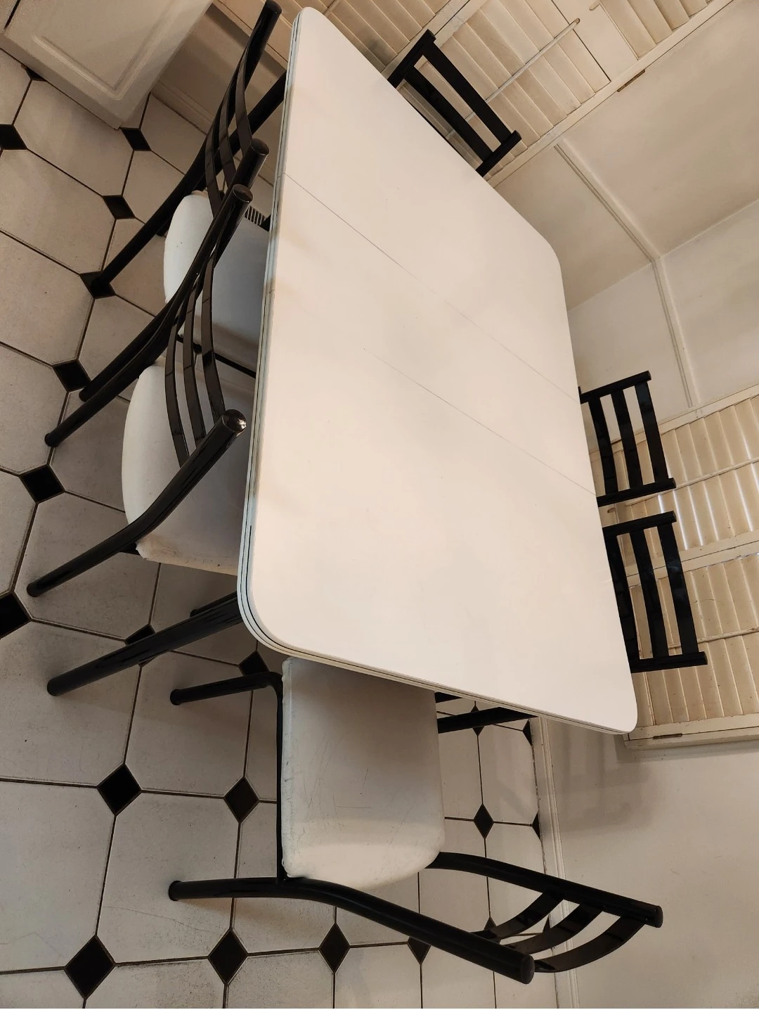 White Rectangular Table