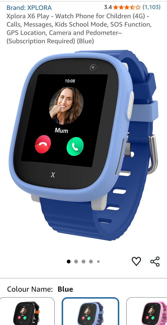 Xplora X6 Play Watch Phone - Blue
