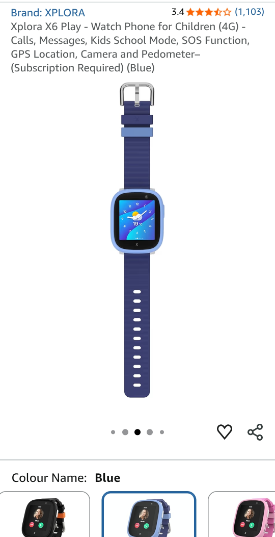 Xplora X6 Play Watch Phone - Blue - photo 2