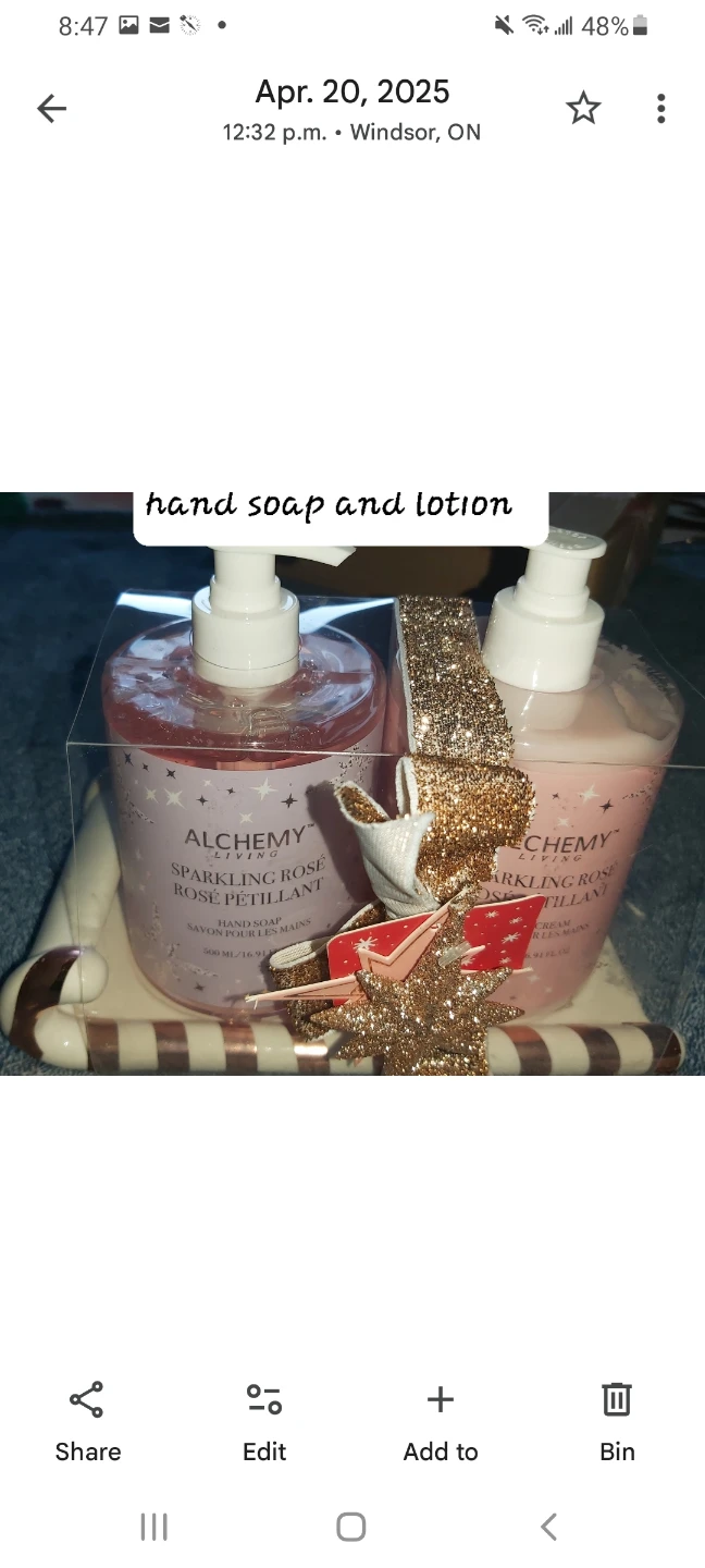 Alchemy Living Sparkling Rose Hand Soap & Cream Gift Set