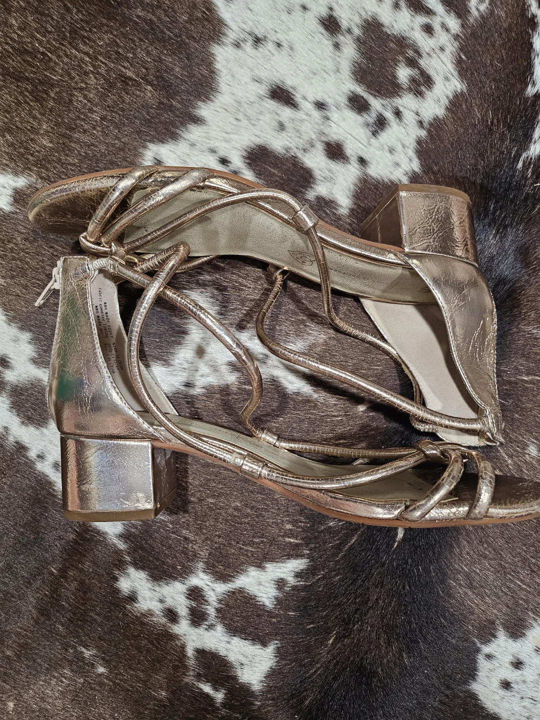 BCBGirls Rose Gold Strappy Heeled Sandals - Size 8.5 - photo 2