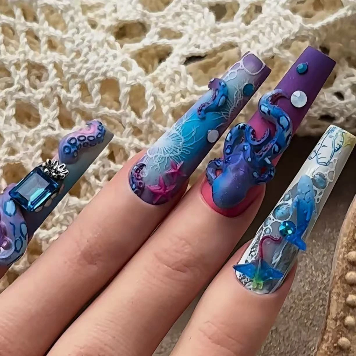 Handmade Octopus & Tentacle Press-On Nails - photo 5
