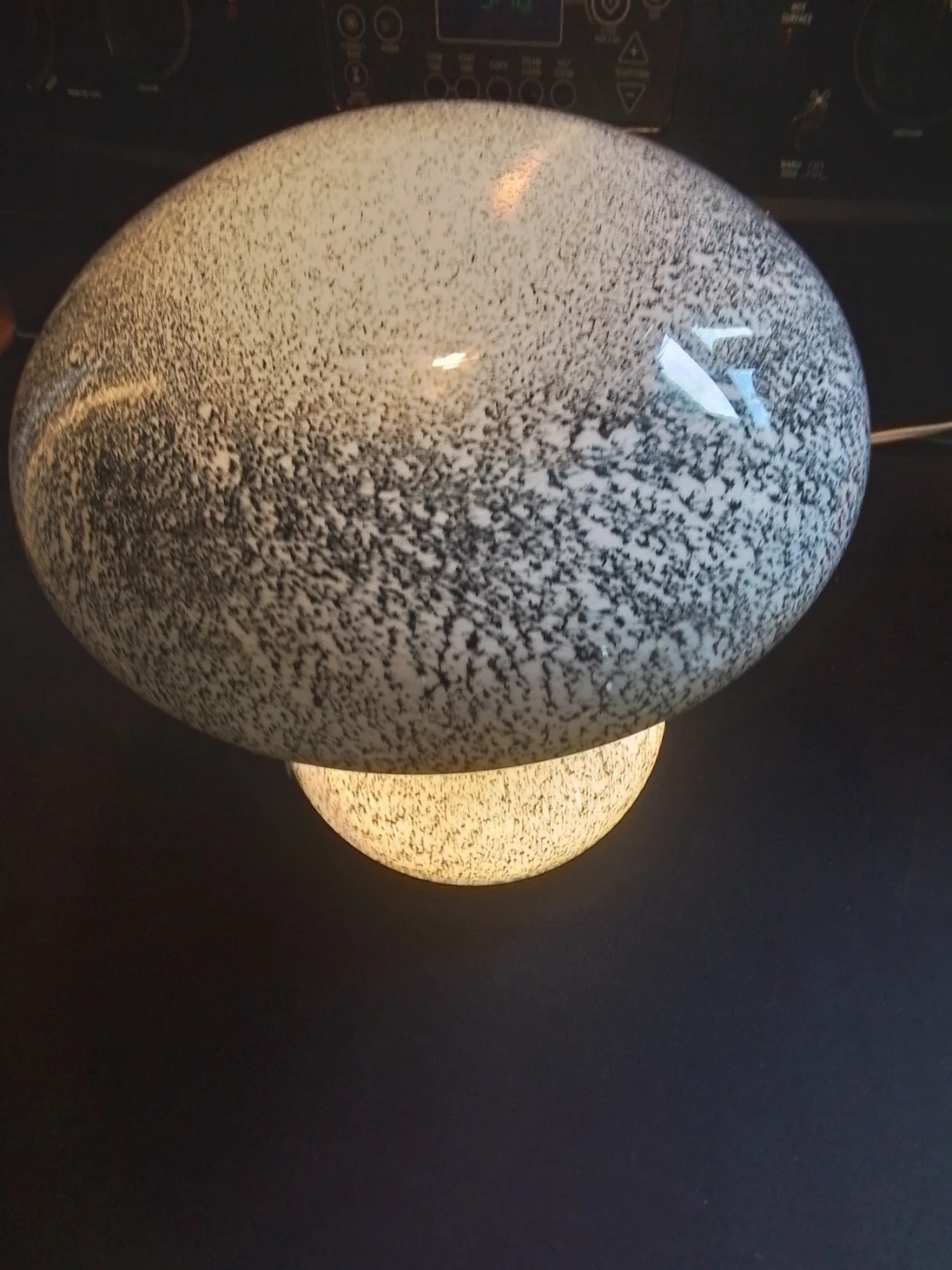 Vintage Murano Art Glass Mushroom Lamp 10.5 "D & 11.25 "H - photo 3