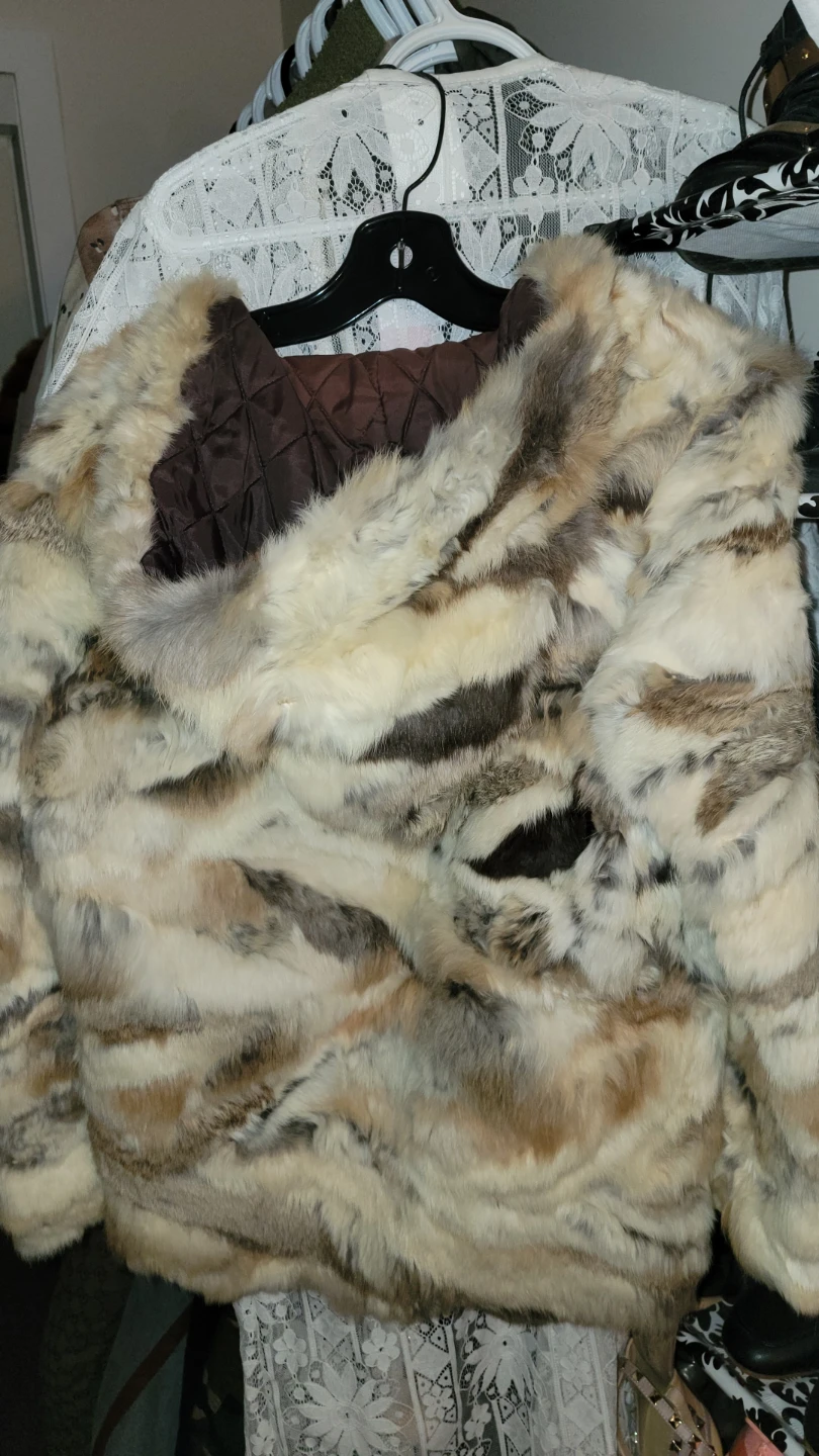 Vintage Hooded Multicolor real Fur Jacket - photo 4