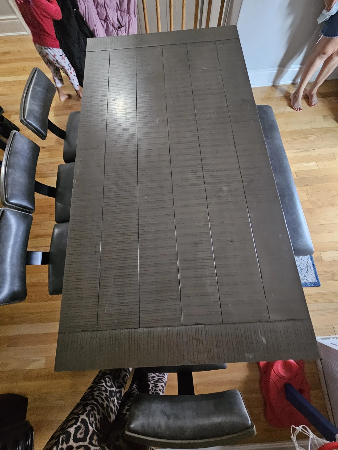 Dining Table Set with 4 Chairs and 1 Bench - photo 3