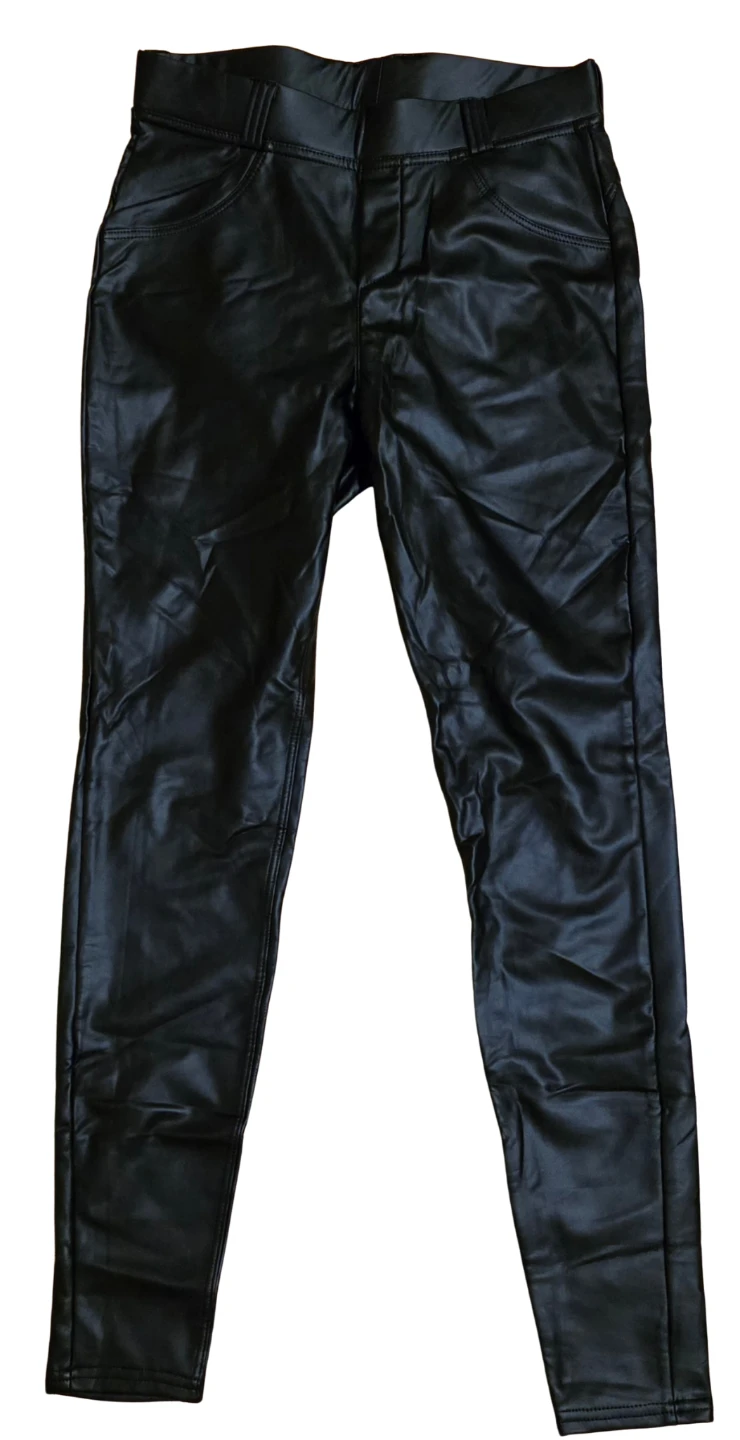 Black Faux Leather Pants