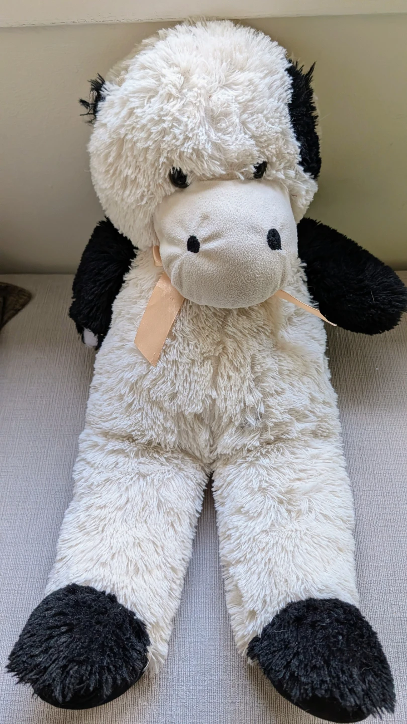 Plush Cow Stuffed Animal Toy (Large Dog Toy)