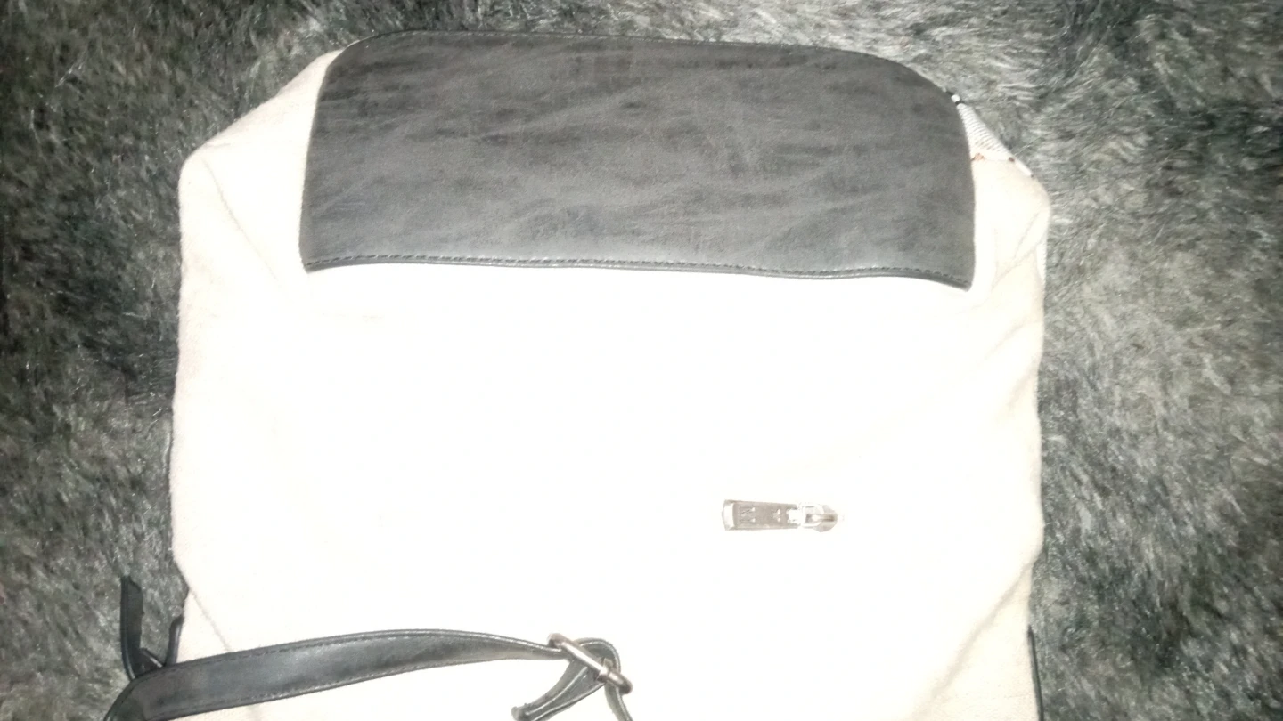 Cream & Black Convertible Backpack/Shoulder Bag - photo 3