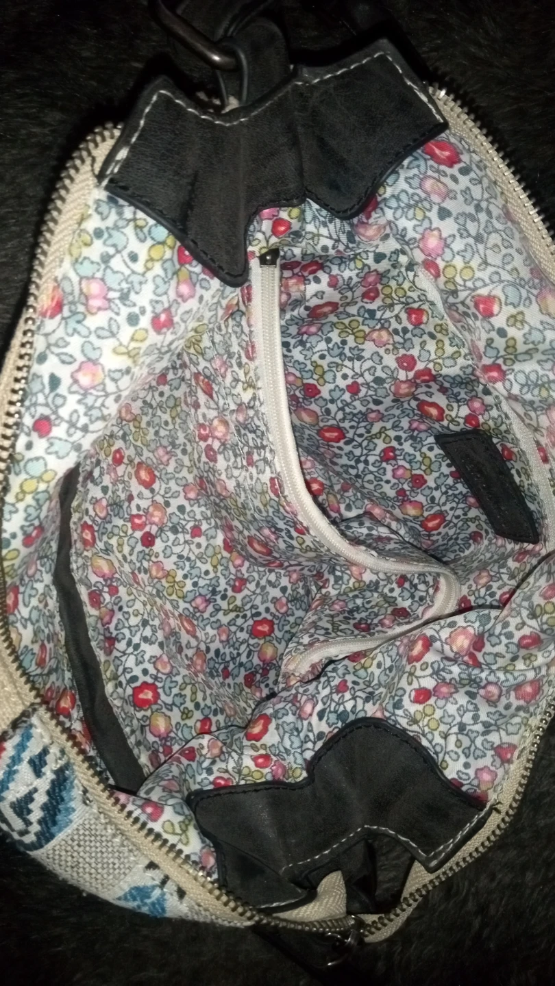 Cream & Black Convertible Backpack/Shoulder Bag - photo 4