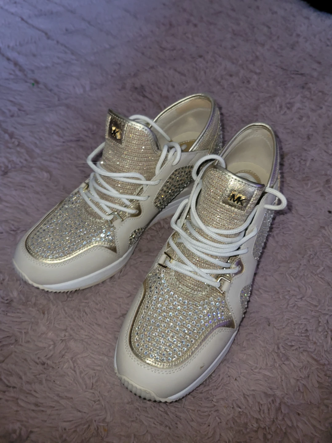 Michael Kors Gold Glitter Sneakers - photo 3