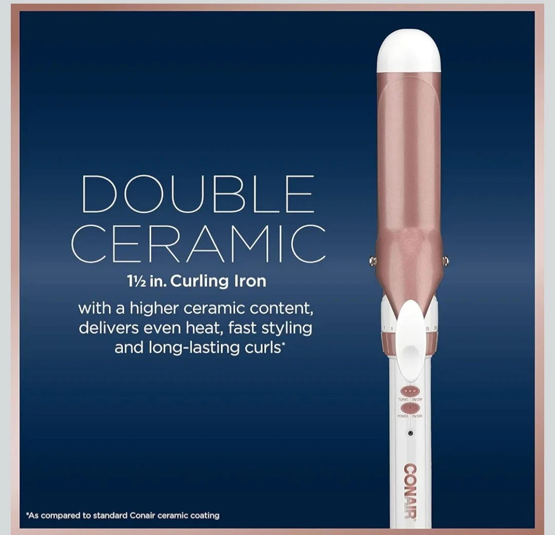 Conair Double Ceramic 1 1/2-Inch Curling Iron, 1 ½ inch ... - photo 5
