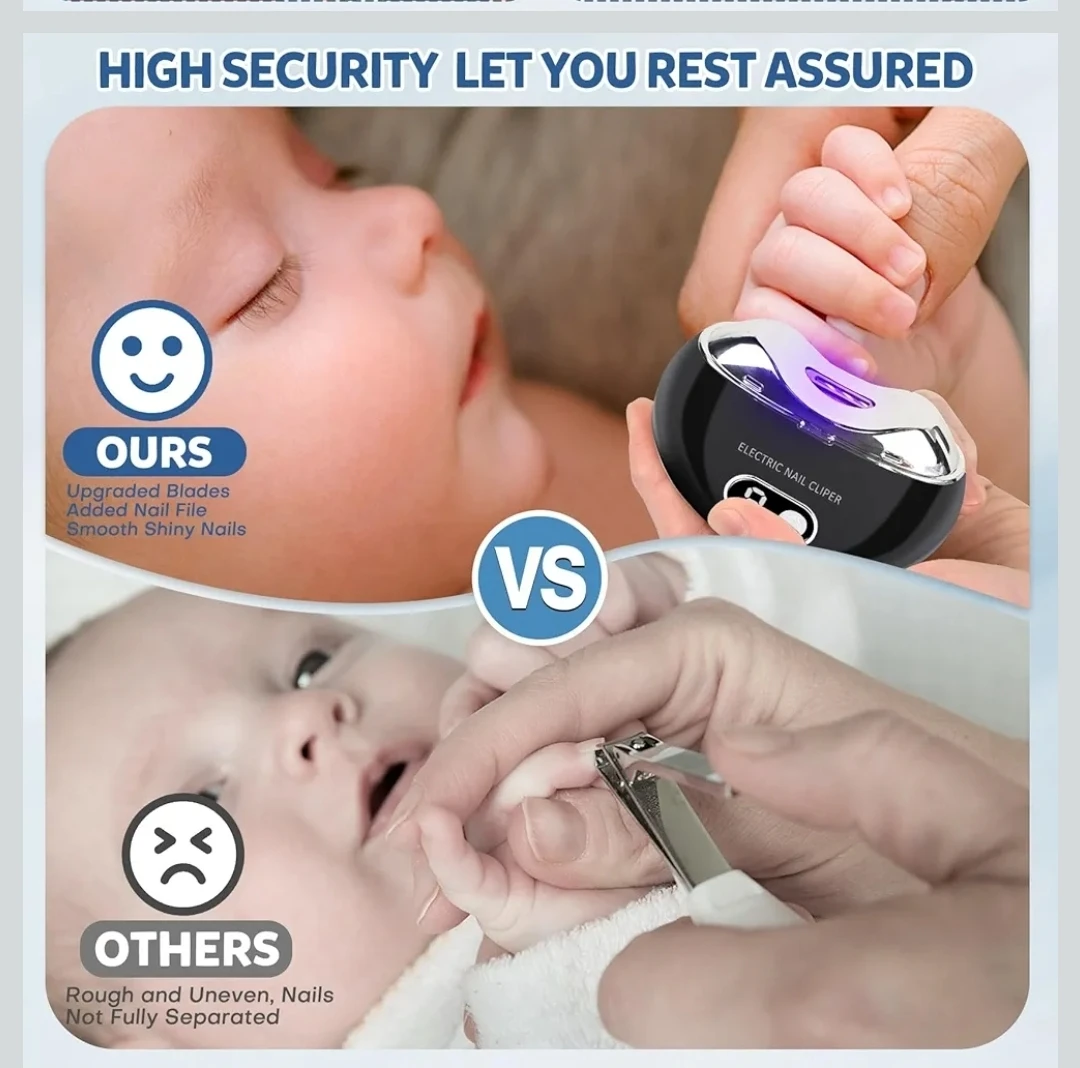 100% Safe to baby Elderly Rechargable Electric Nail Clipper - photo 3