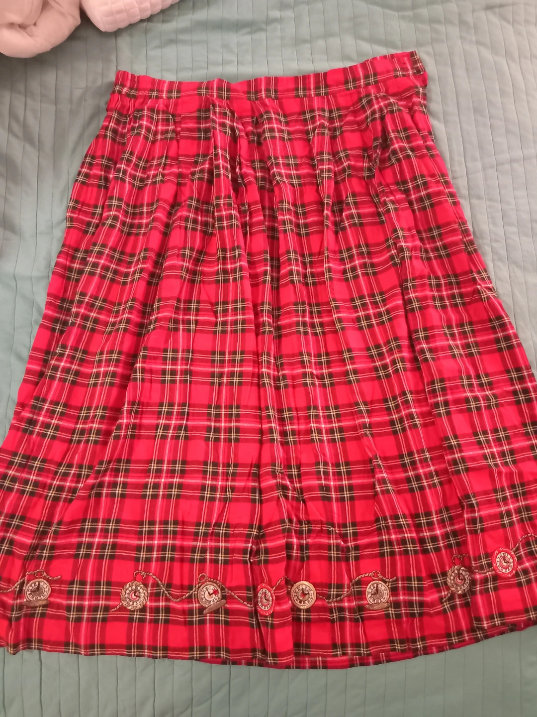 Bechamel Plaid Midi Skirt - Size 16 - photo 2