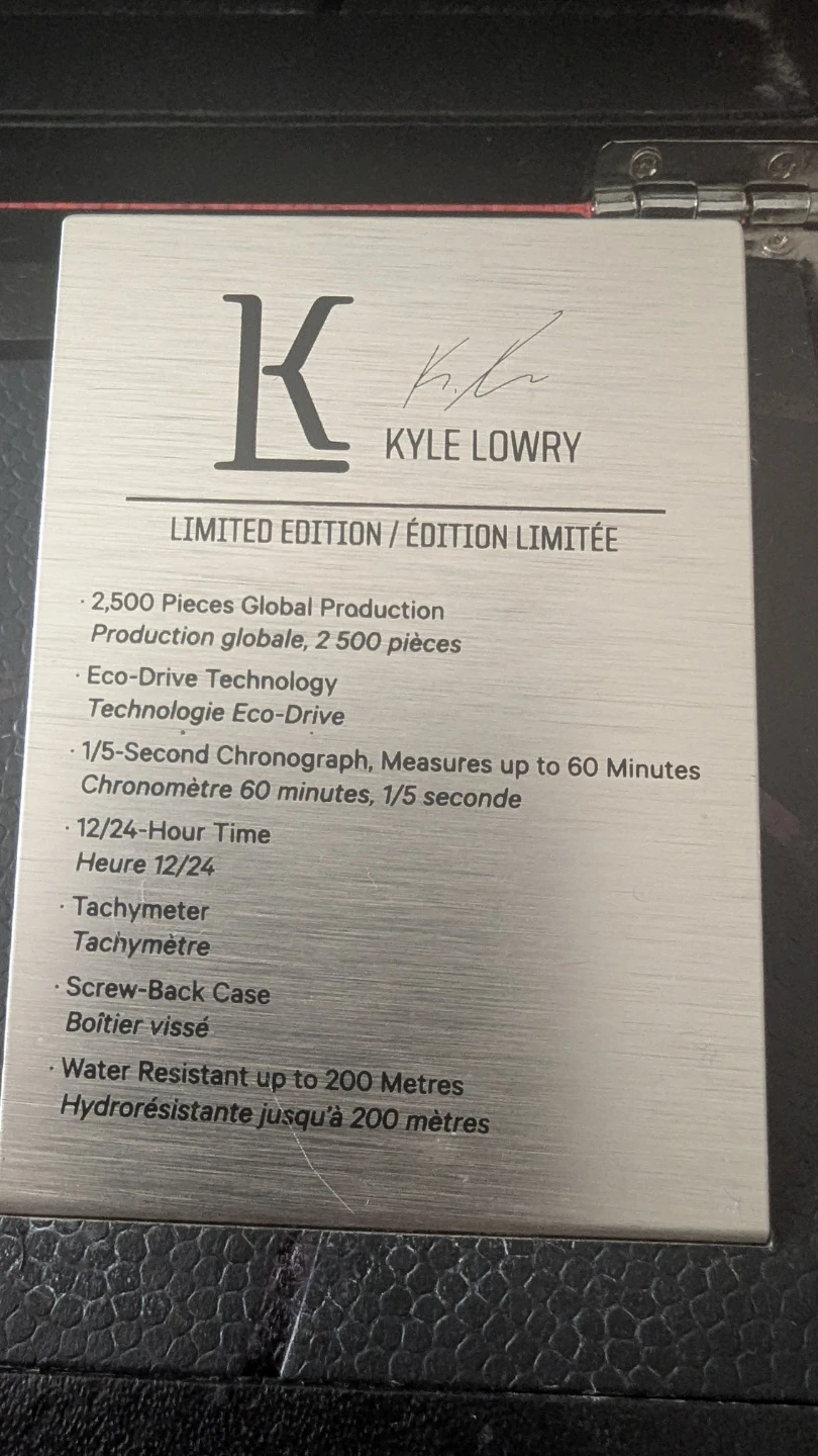 Citizen Kyle Lowry Limited Edition Eco-Drive Watch - photo 4