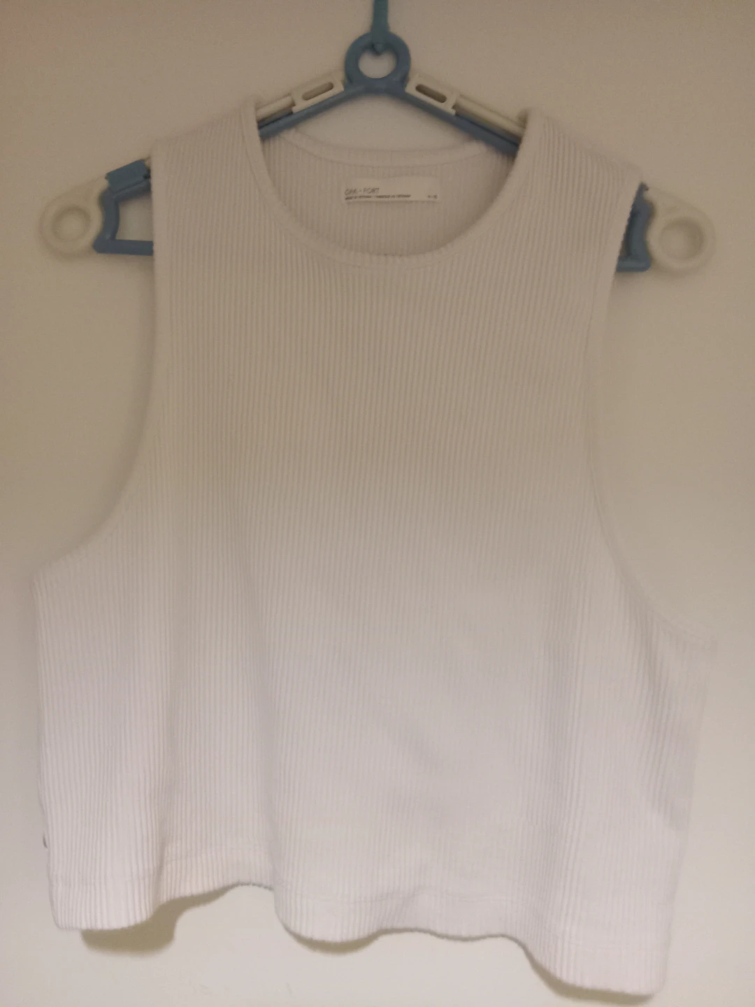 OAK + FORT White Ribbed Tank Top Size XL - photo 2