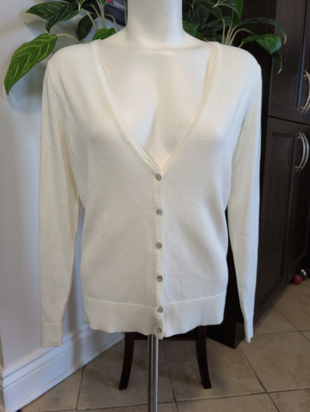 Mexx Cream Cardigan Sweater Size S
