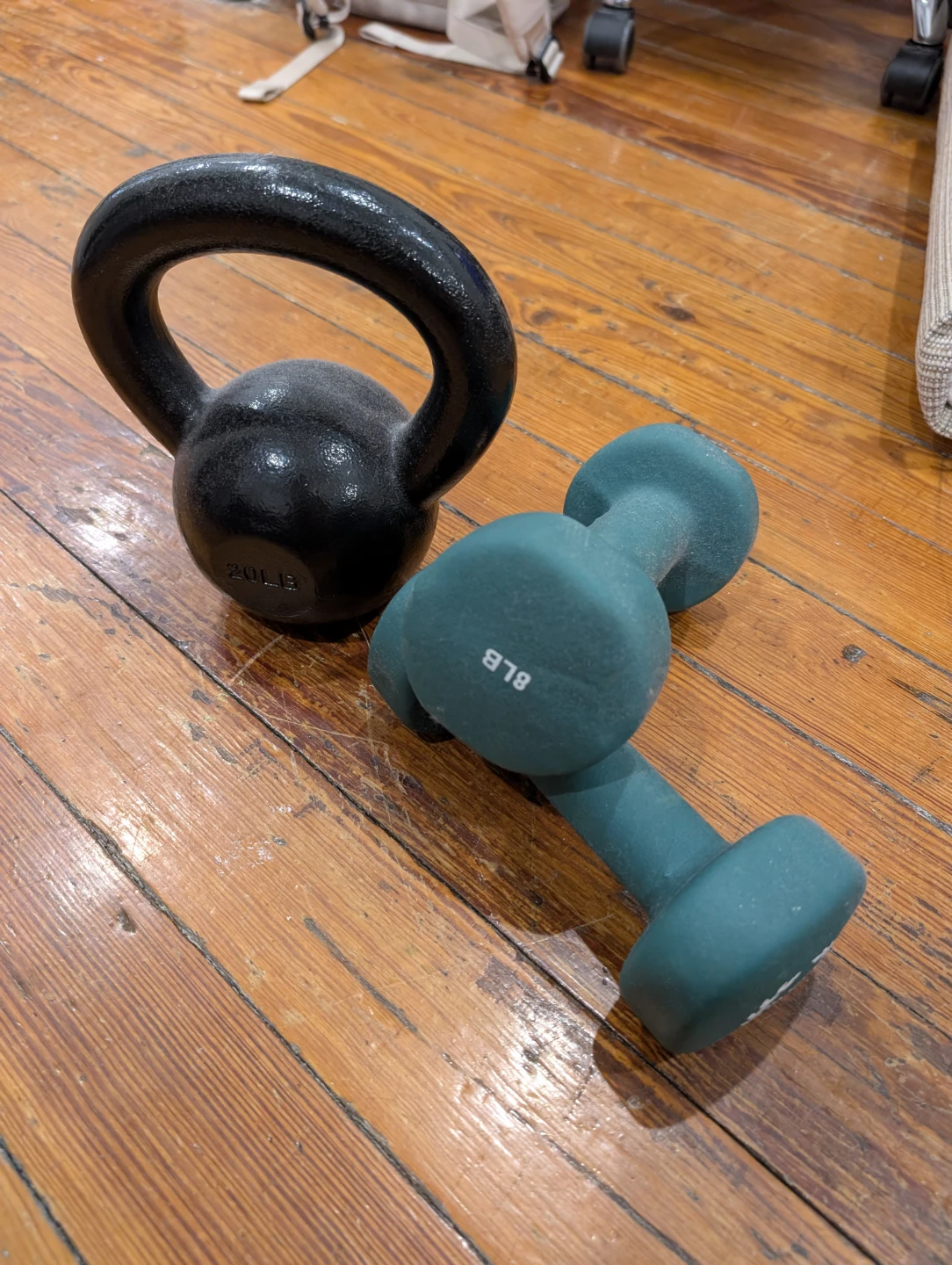 20 LB Kettlebell and 8 LB Dumbbell Set