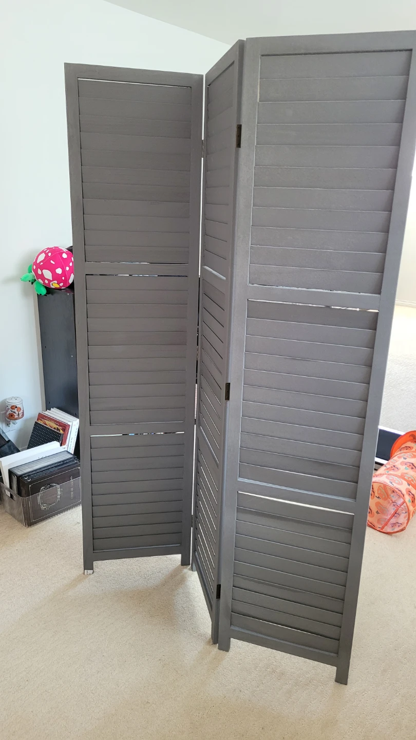 Foldable Gray Room Divider