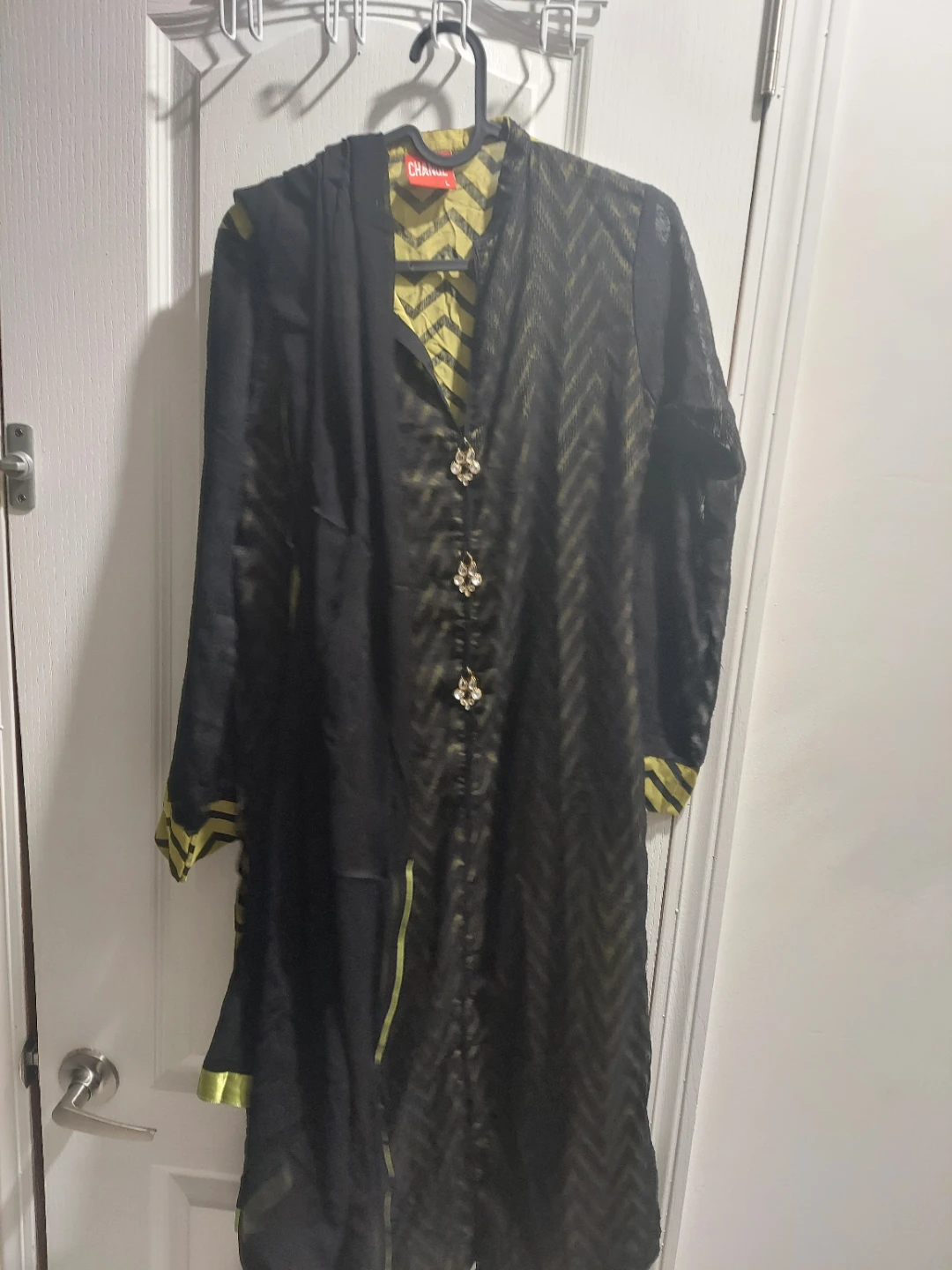 Chamak by Kajal Black & Yellow Dress