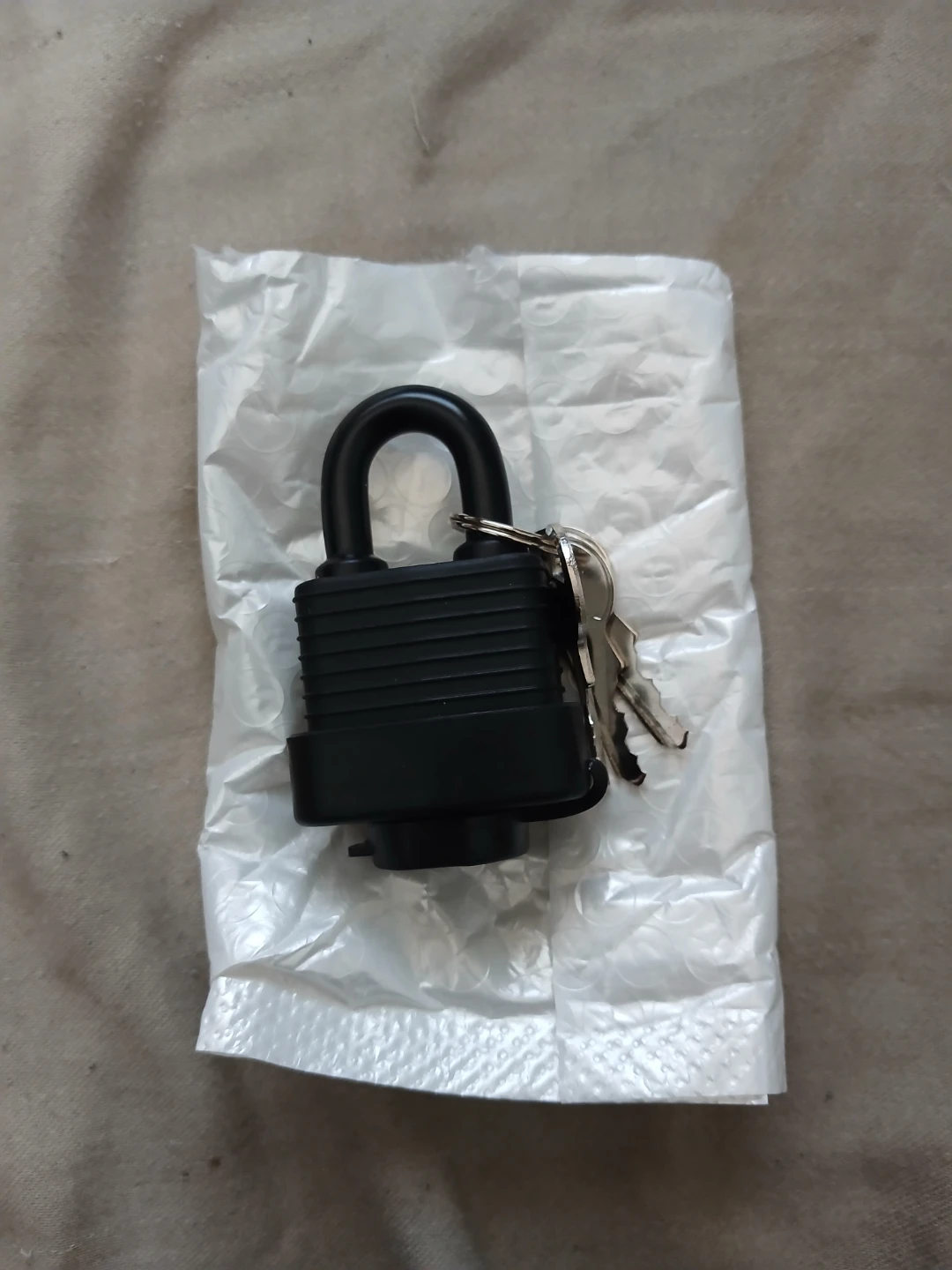 Black Waterproof Heavy-Duty Padlock With 3 Keys
