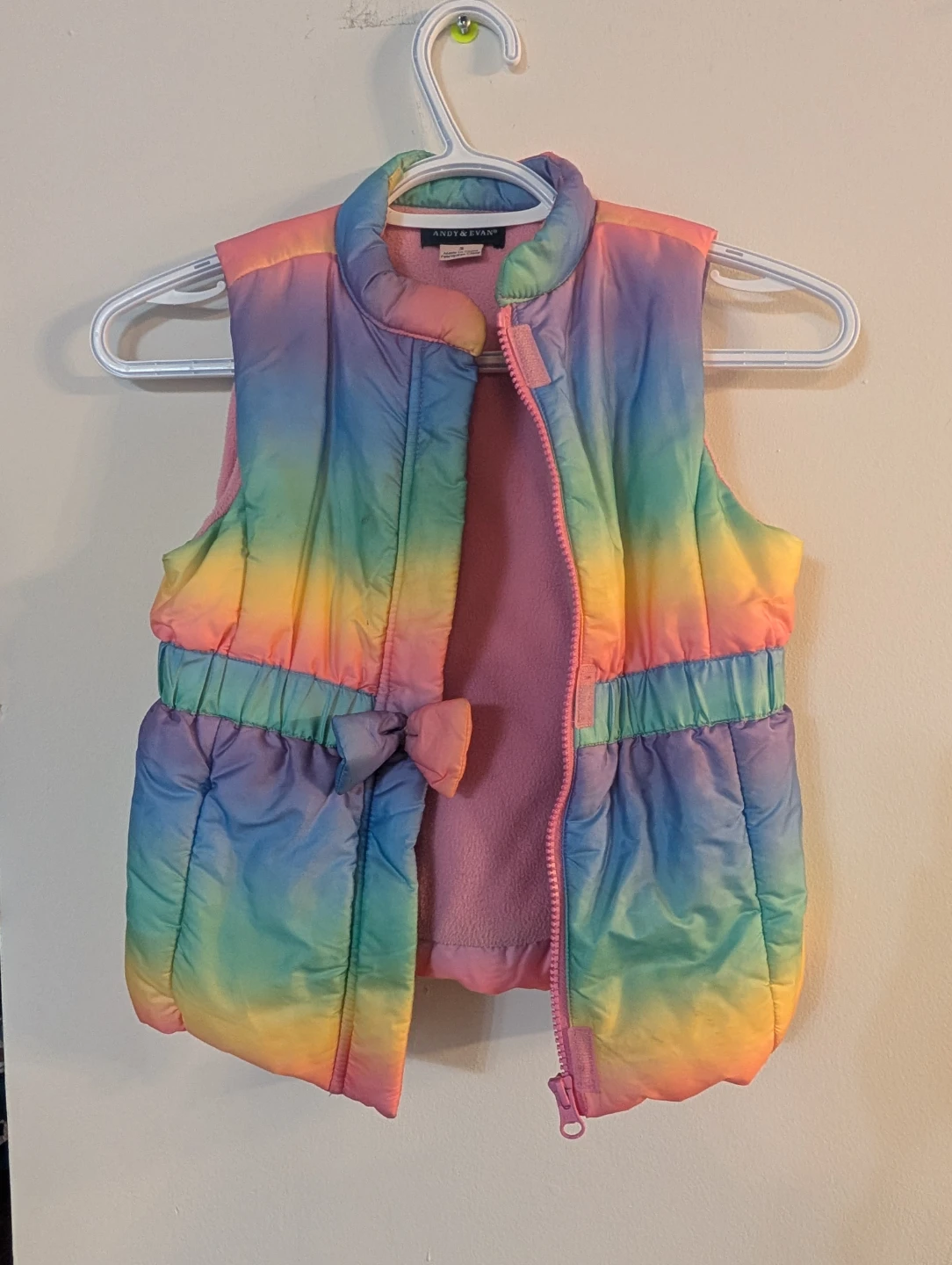 Andy & Evan Rainbow Puffer Vest - Size 5