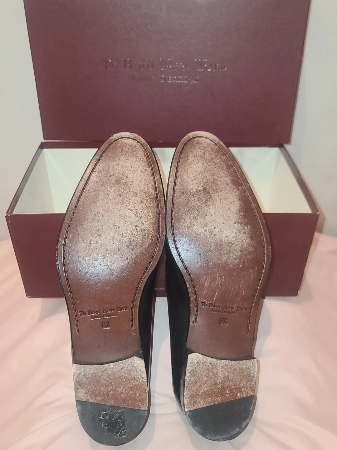 To Boot New York Adam Derrick Black Leather Loafers Size 8M - photo 3