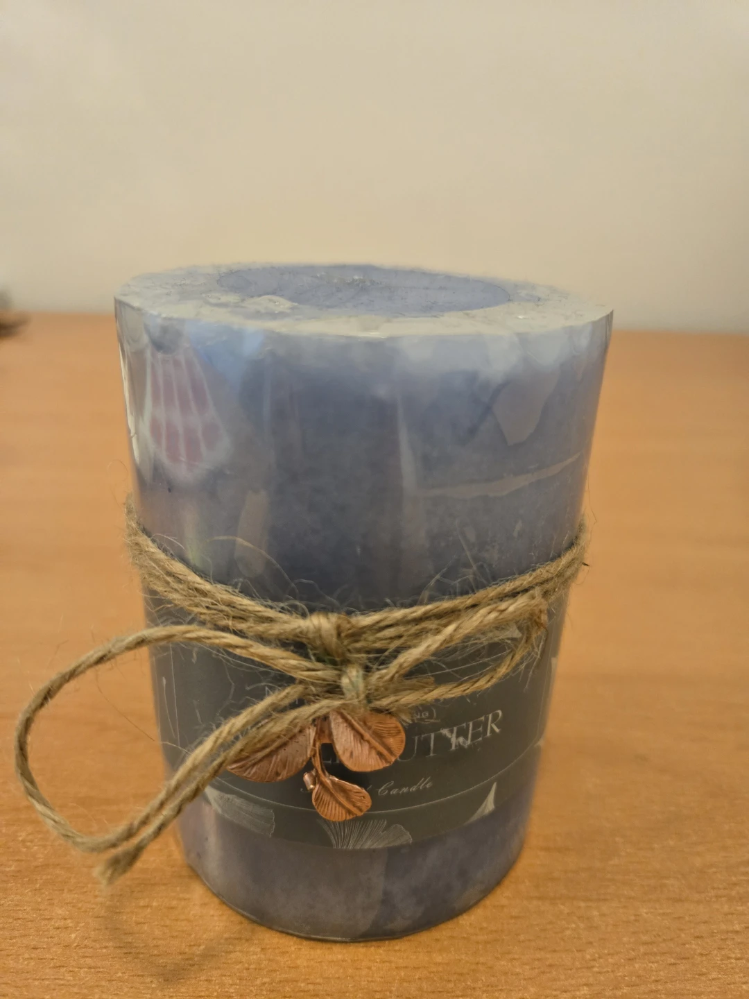 Blue Pillar Candle