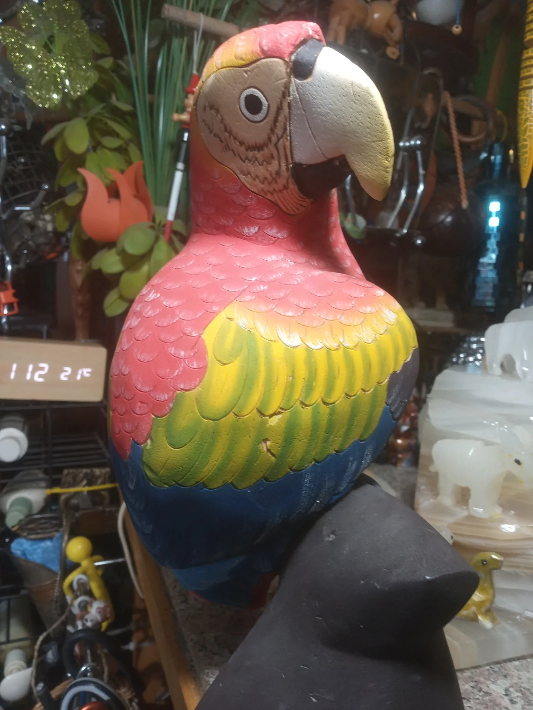 Hand-Painted Macaw Parrot Figurine