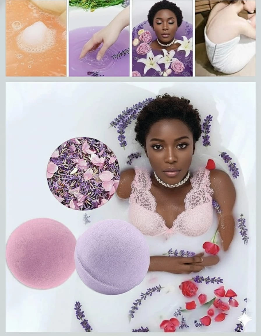Bath Bombs Gift Set - 6 Organic Handmade Bath Bombs - photo 3