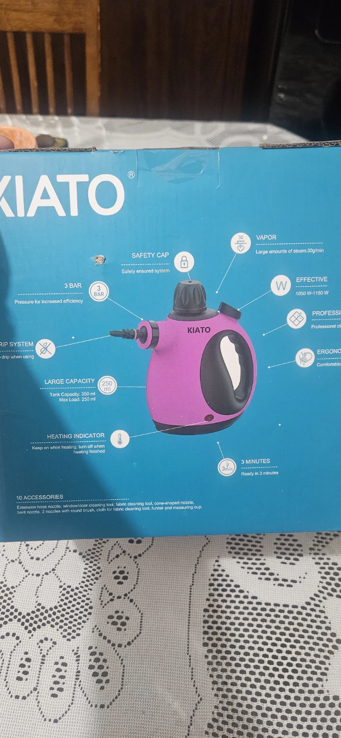KIATO Handheld Pressurized Steam Cleaner - photo 3