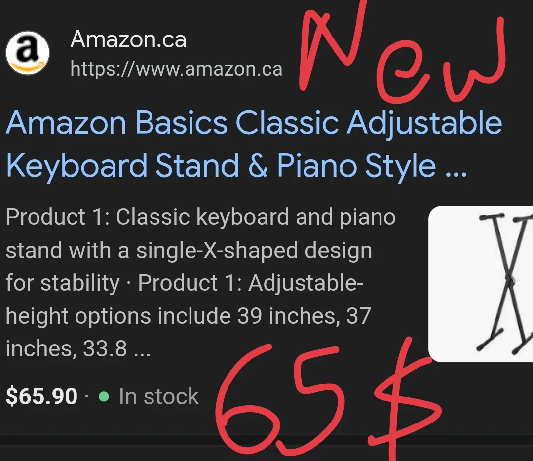 Amazon Basics Adjustable Keyboard and Piano Stand - X Style - photo 4