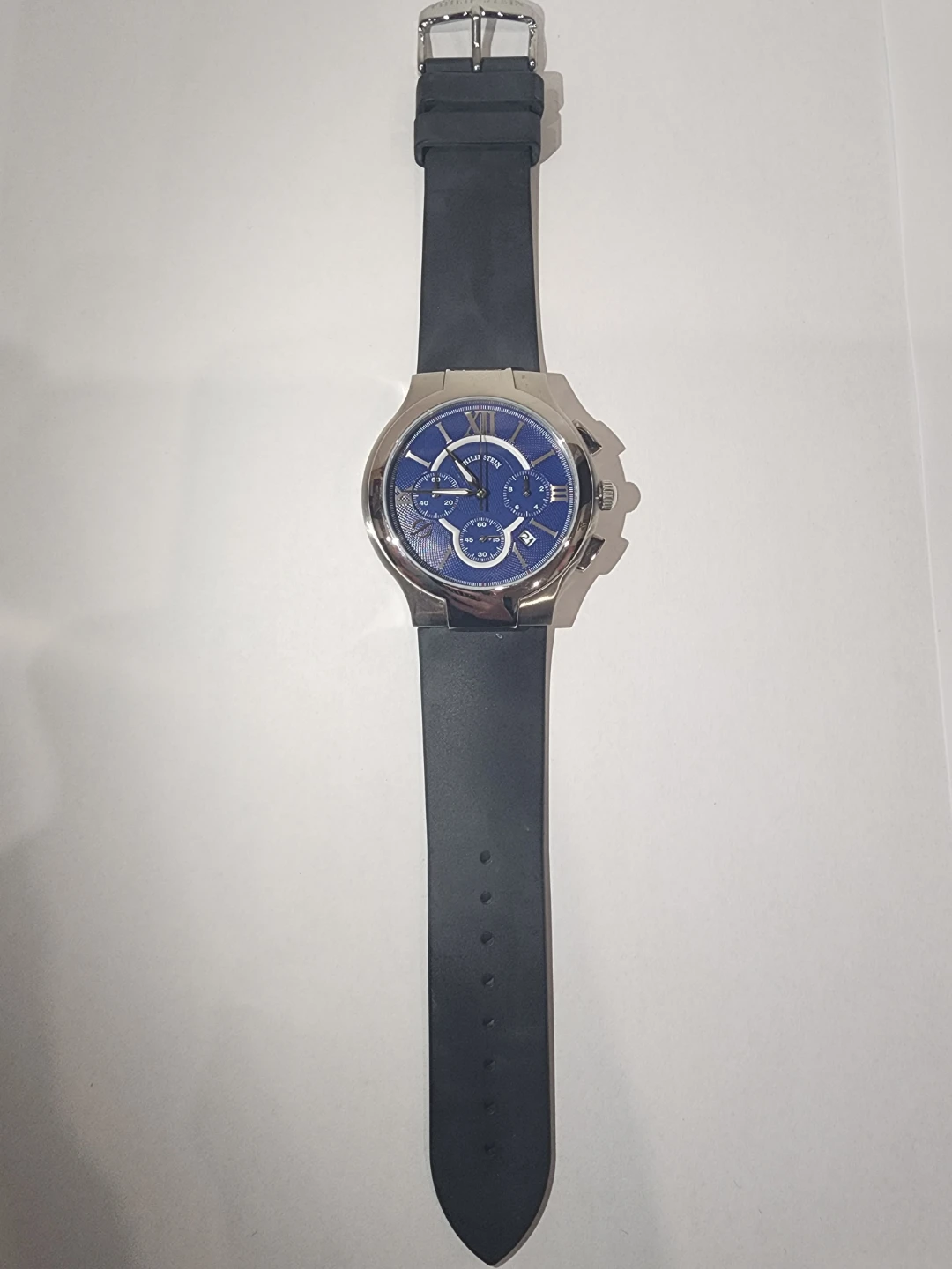 Philip Stein Watch with Blue Dial and Black Strap (Male) - photo 5