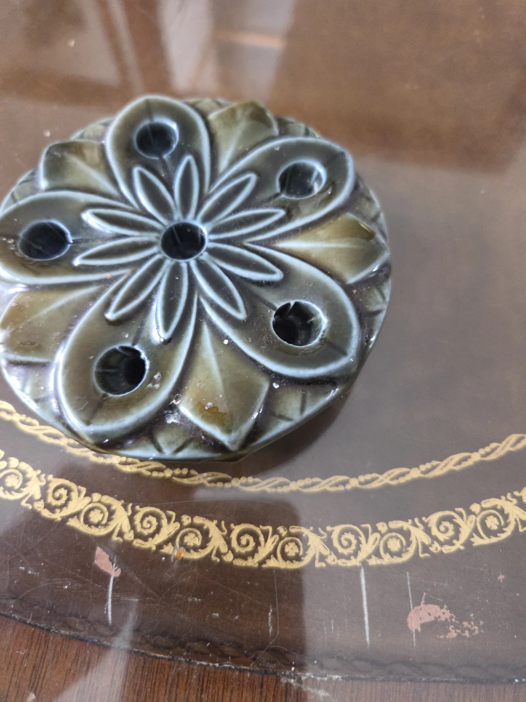 Ceramic Floral Incense Holder