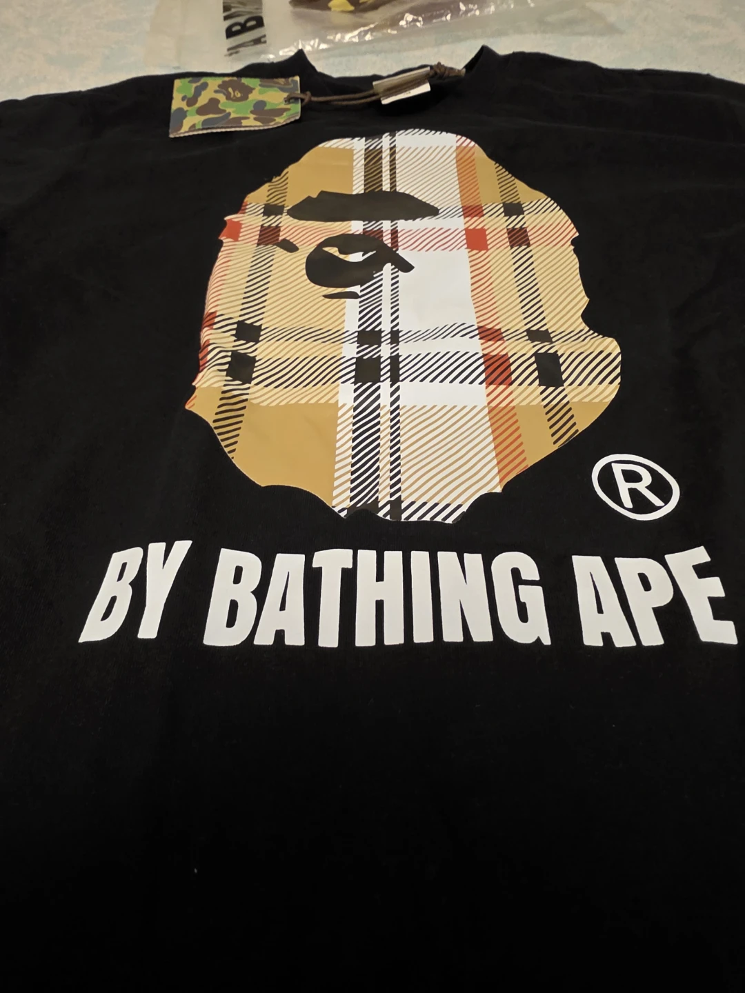 A Bathing Ape Check Tee Bape x Burberry Shirt Medium - photo 3