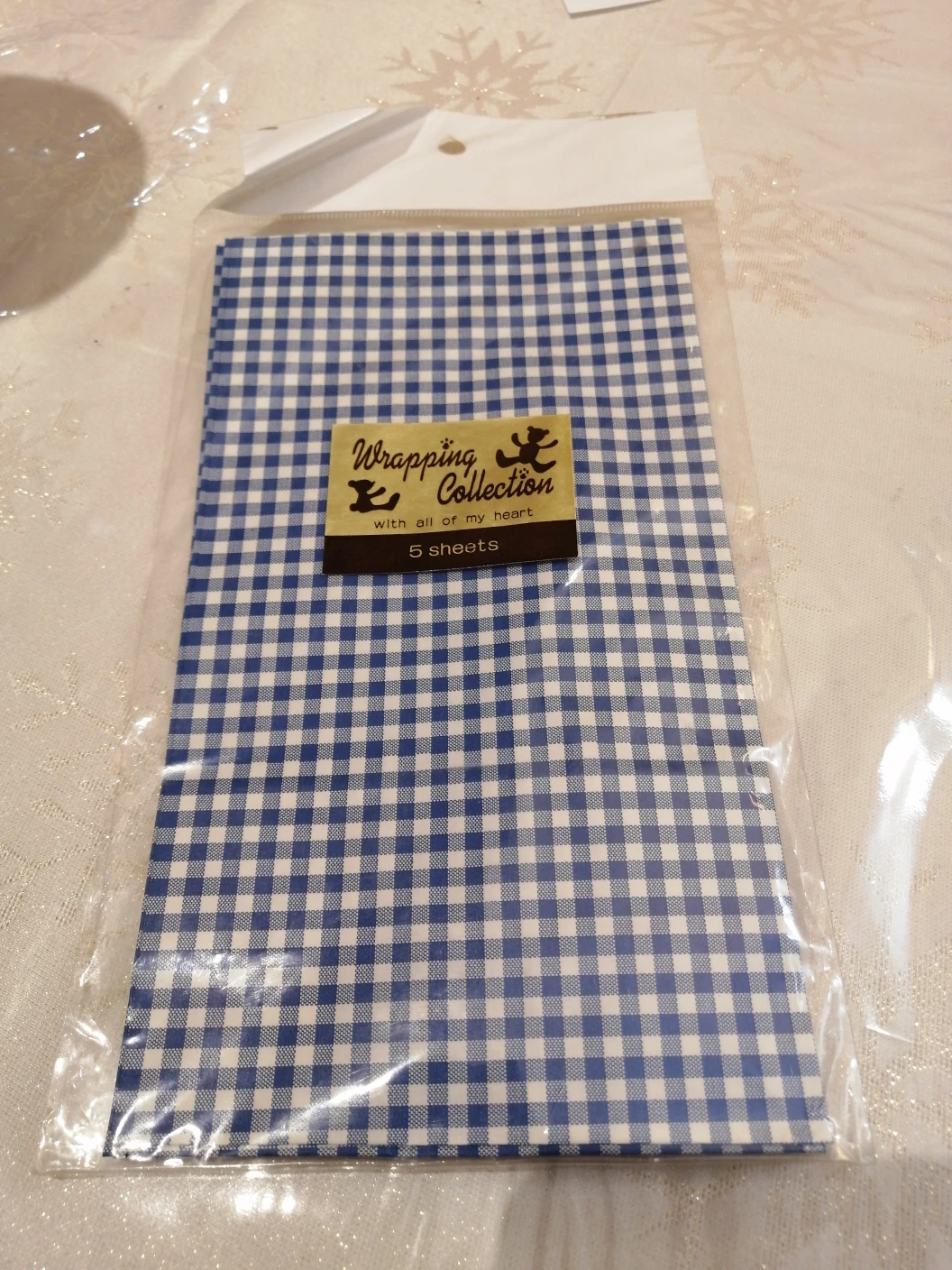 🌱Blue Gingham Gift Bags - 3 bags
