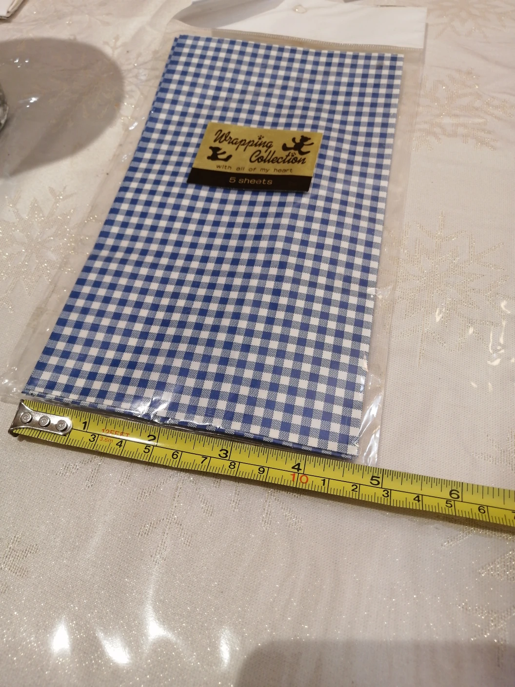 🌱Blue Gingham Gift Bags - 3 bags - photo 2