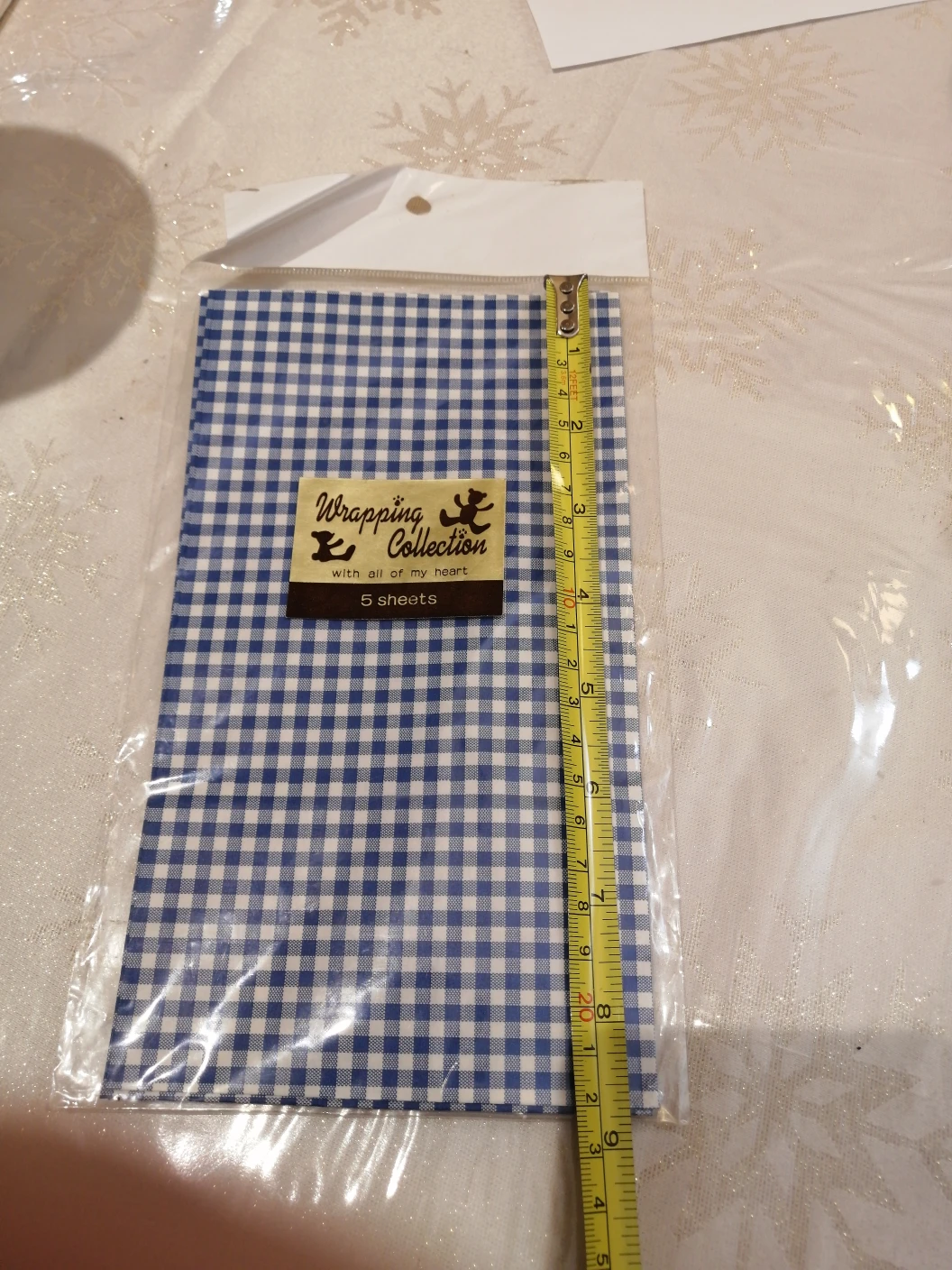 🌱Blue Gingham Gift Bags - 3 bags - photo 3