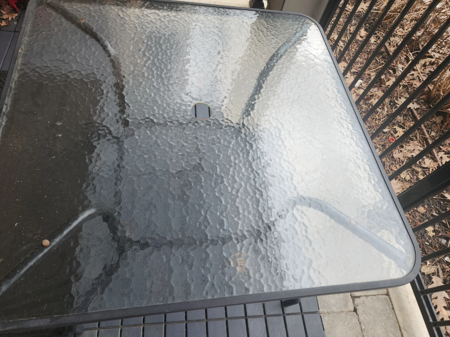 Square Glass Top Patio Table - photo 2
