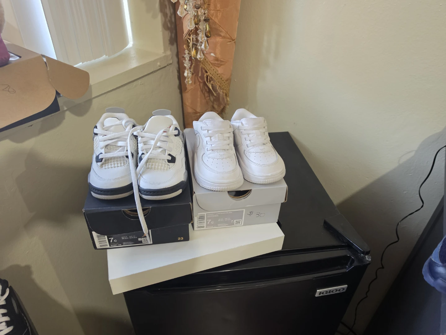 Bundle of Kids' Sneakers - Nike Air Force 1s & Jordan 4s - photo 2