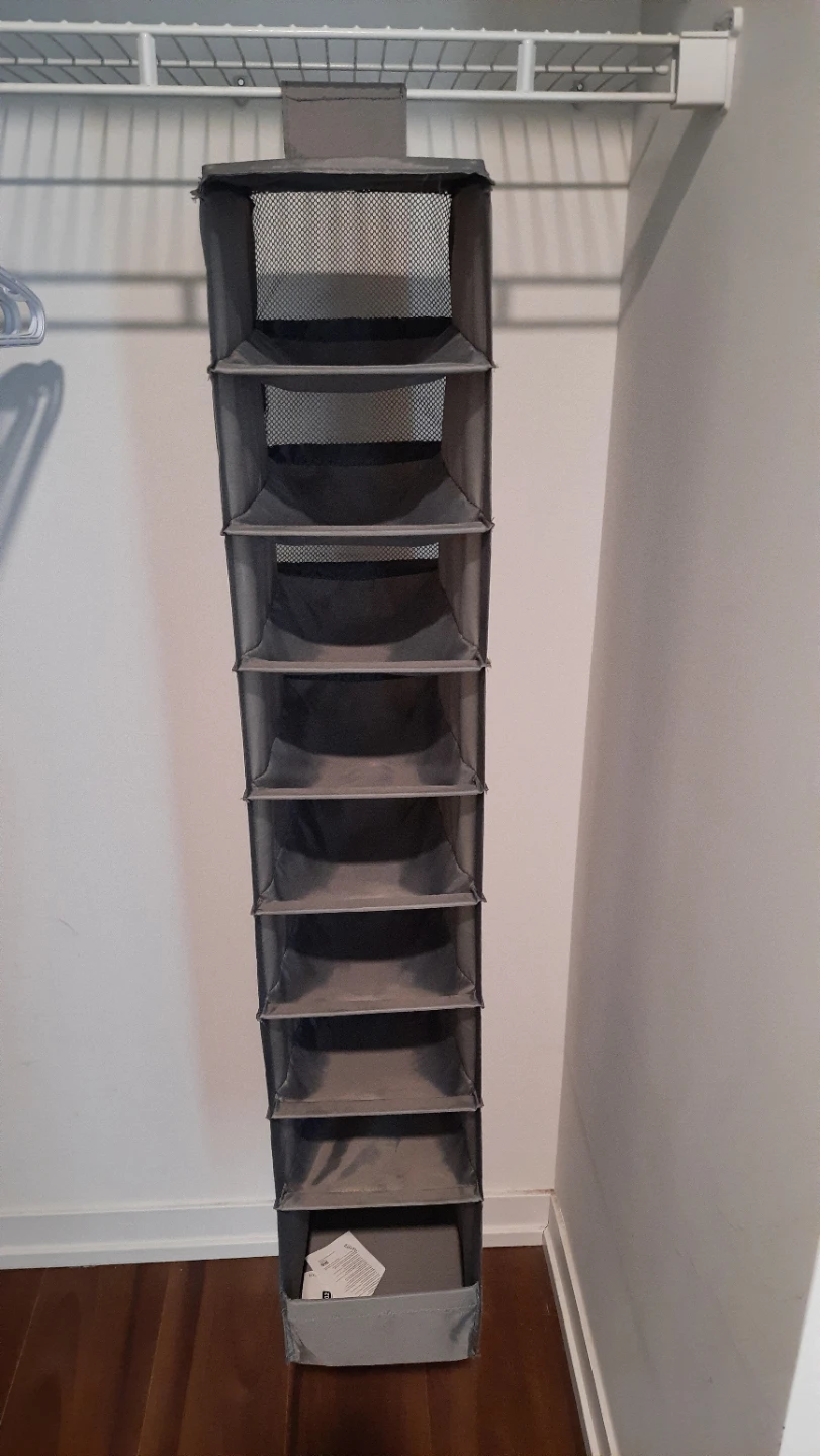 Grey Fabric Hanging Closet Organizer - photo 2