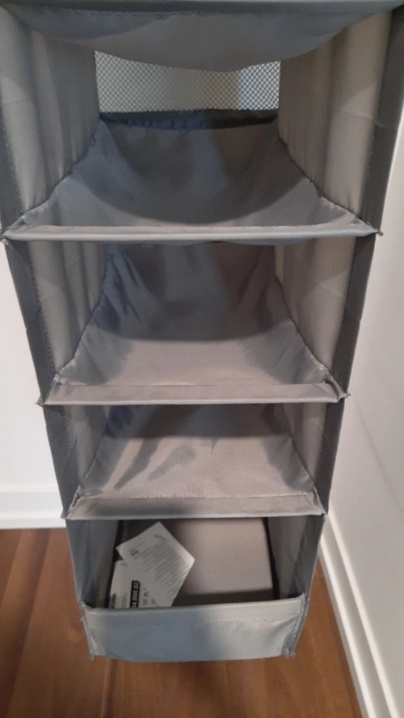 Grey Fabric Hanging Closet Organizer - photo 3