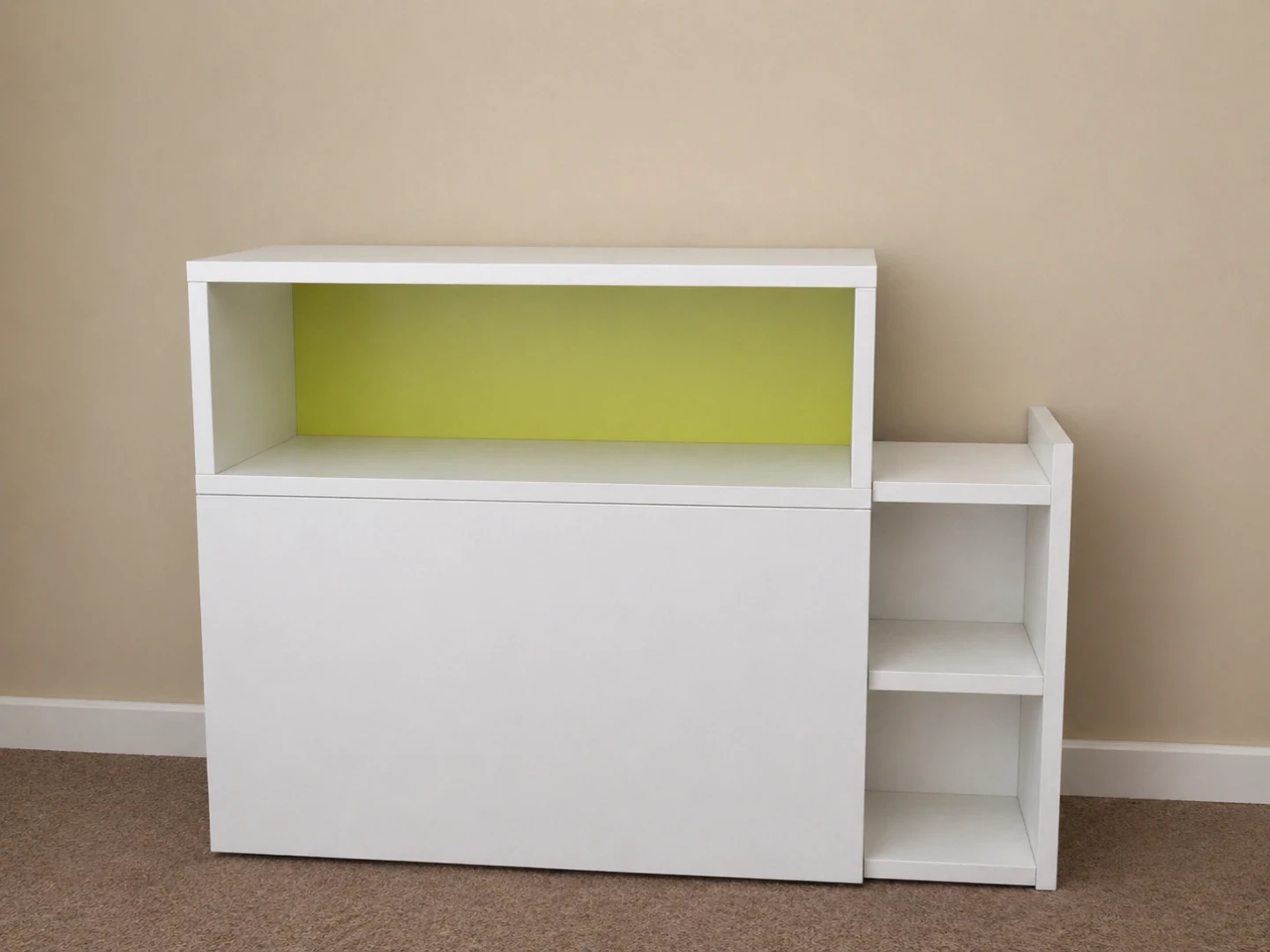 White Storage Unit with Shelves/tv stand - photo 2