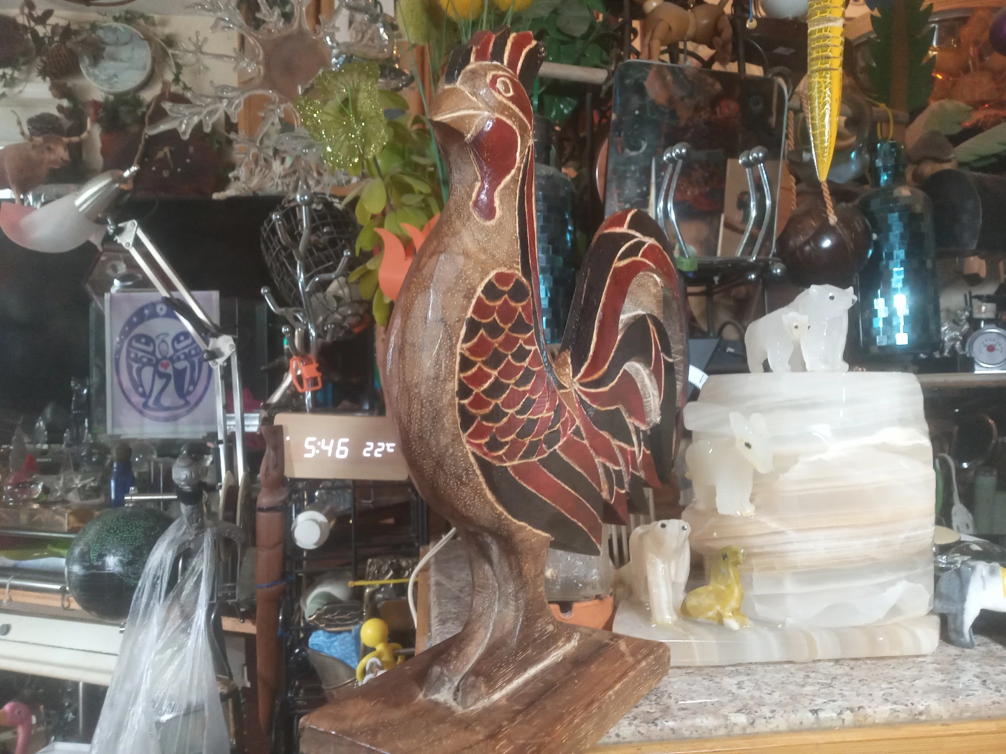 Wooden Rooster Figurine - photo 2