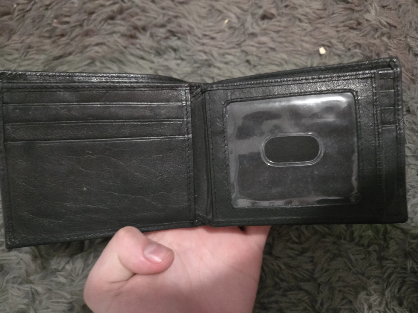 Black Leather Bifold Wallet - photo 2