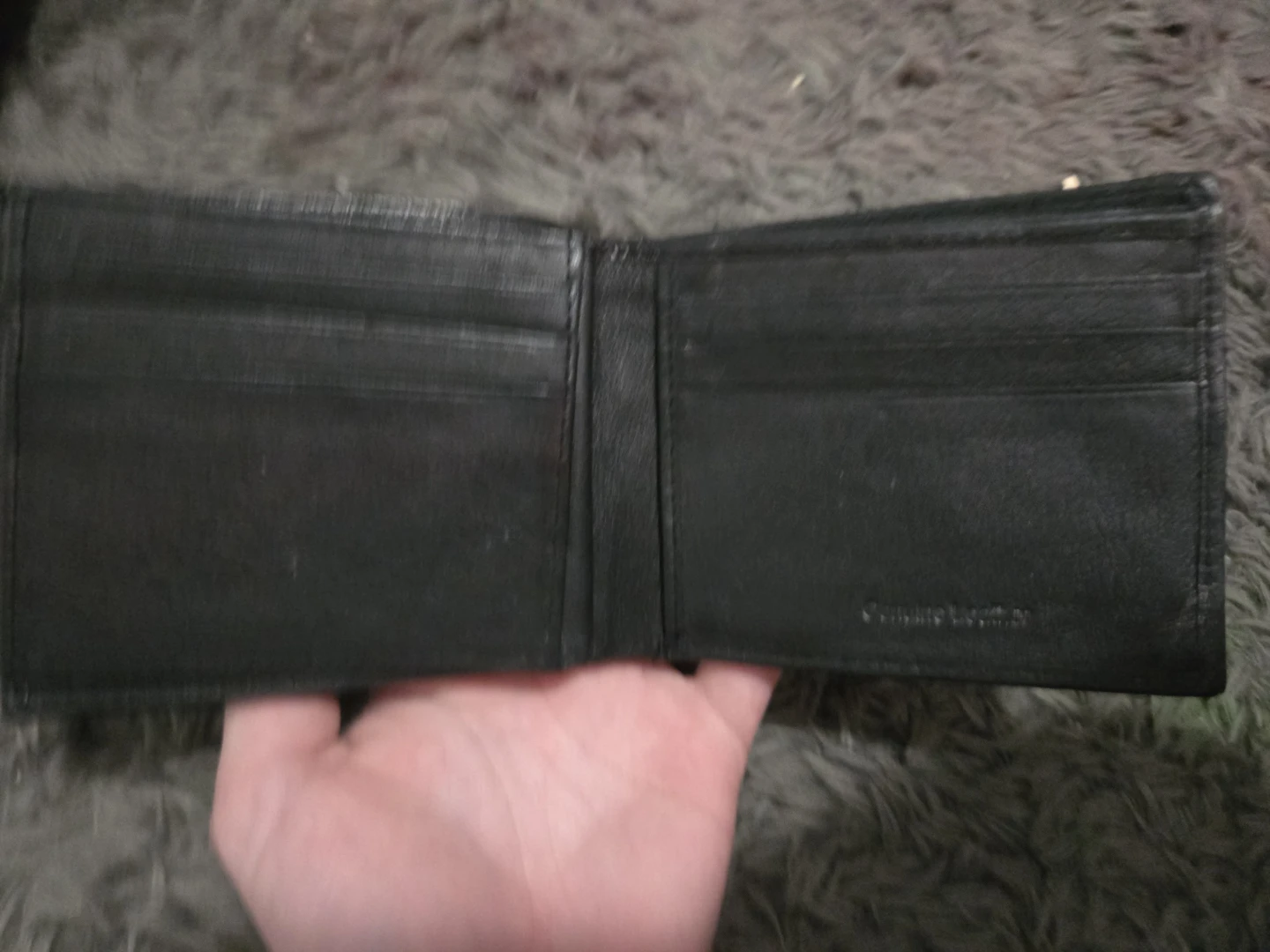 Black Leather Bifold Wallet - photo 3