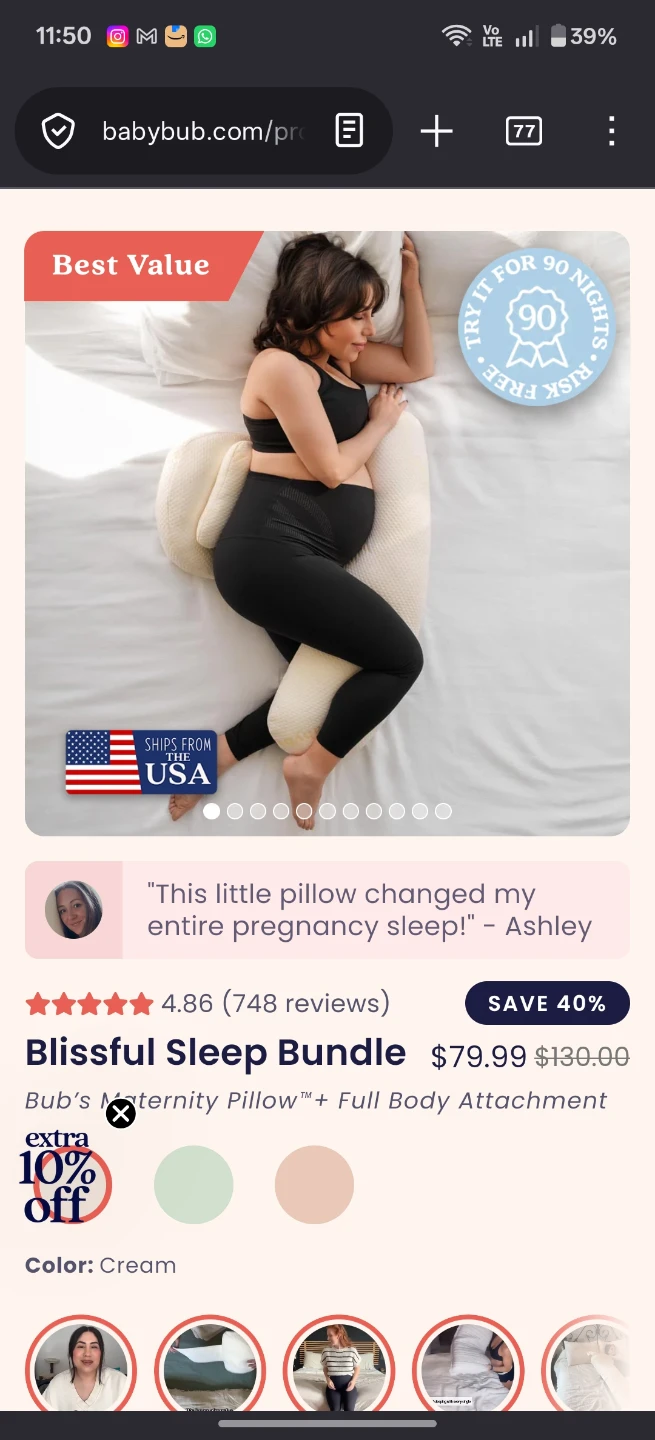 Babybub Maternity Pillow Blissful Sleep Bundle - photo 4